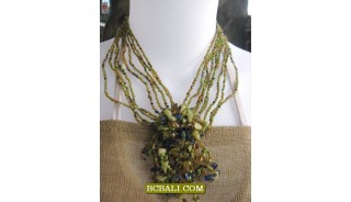 accessories necklaces chokers beaded stone pendants 